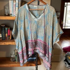 Natural Life peace sparkly beach cover up